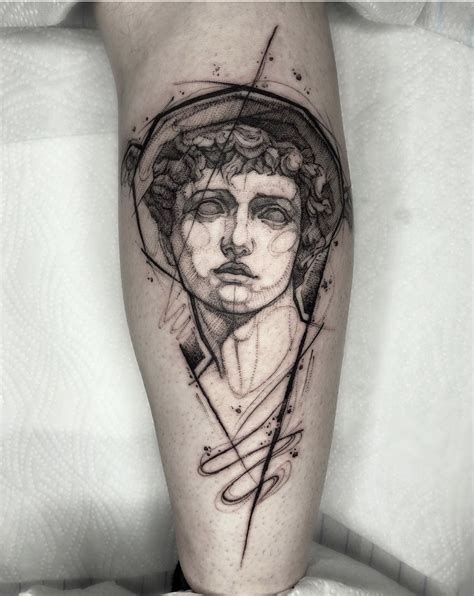 hermes tattoo ankle|greek mythology realism tattoo.